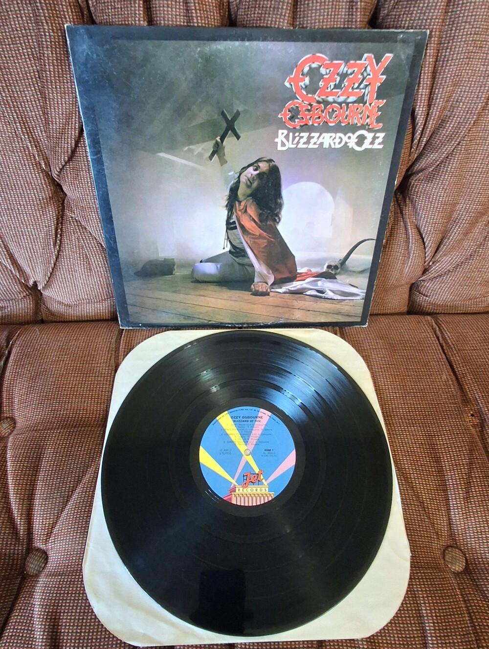Vintage 1981 Ozzy Osbourne Blizzard of Ozz Vinyl LP Original Jet Records Pressin